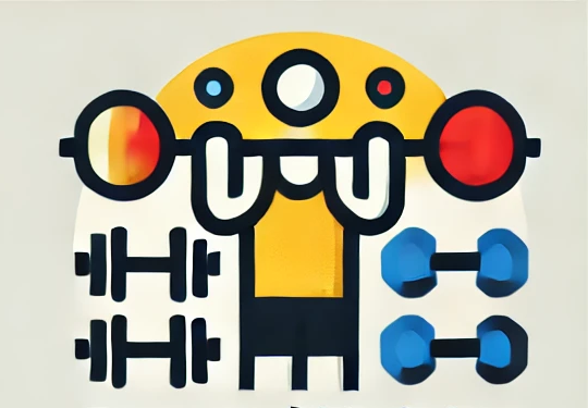 Cartoon character representing personal training