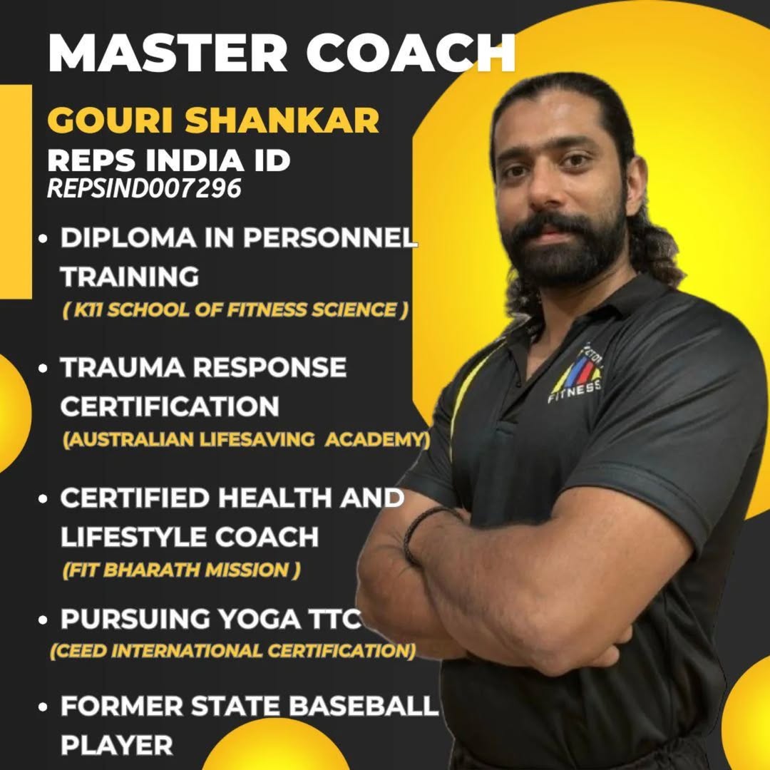 Experienced gym trainer in a fitness studio ready to assist clients